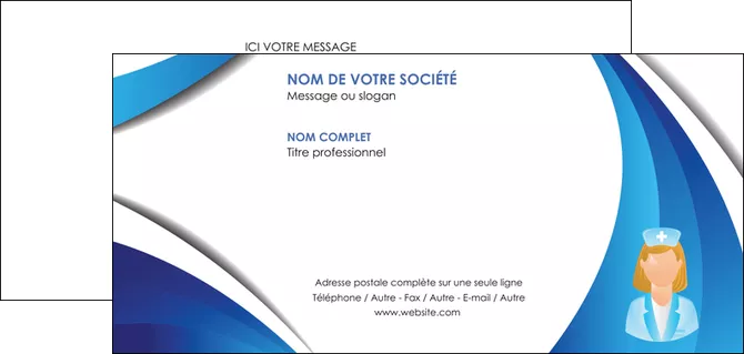 faire carte de correspondance infirmier infirmiere infirmiere infirmerie blouse MIFLU30470