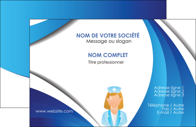 faire modele a imprimer carte de visite infirmier infirmiere infirmiere infirmerie blouse MIDCH30476