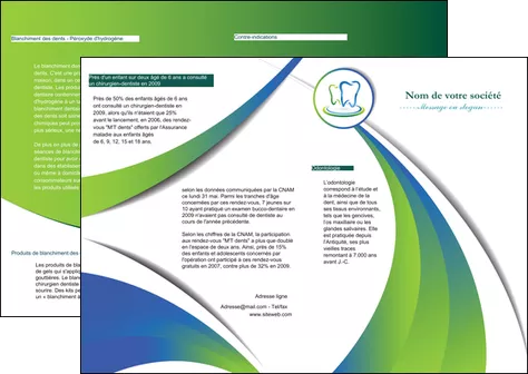 maquette en ligne a personnaliser depliant 2 volets  4 pages  dentiste dents dentiste dentier MLGI30484