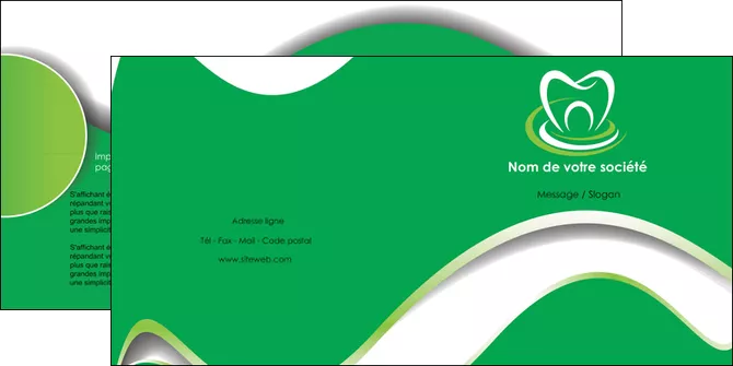 personnaliser modele de depliant 2 volets  4 pages  dentiste dents dentiste dentier MLGI30546