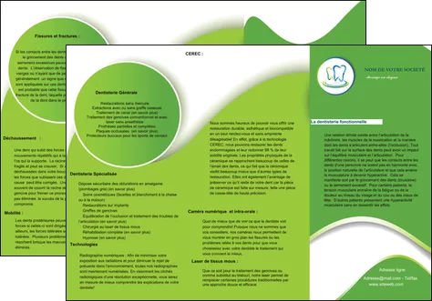 impression depliant 3 volets  6 pages  dentiste dents dentiste dentier MID30648