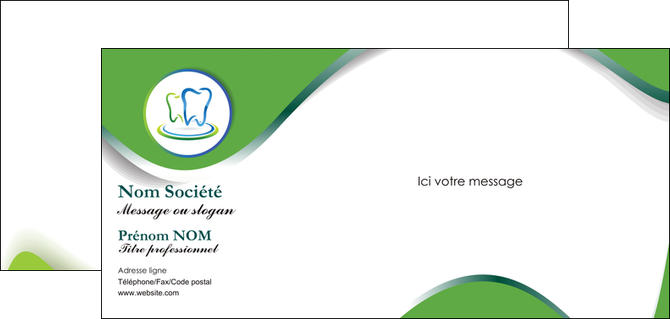 faire carte de correspondance dentiste dents dentiste dentier MIFCH30652
