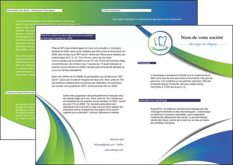 creer modele en ligne depliant 2 volets  4 pages  dentiste dents dentiste dentier MIFBE30692