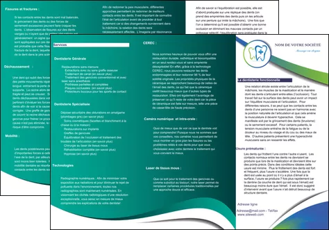 creer modele en ligne depliant 3 volets  6 pages  dentiste dents dentiste dentier MID30836