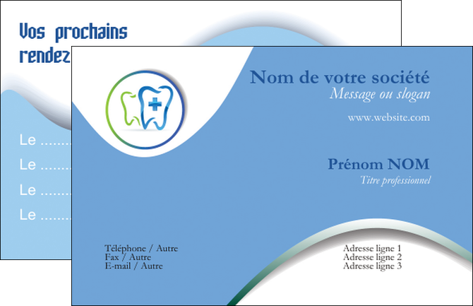 impression carte de visite dentiste dents dentiste dentier MIFLU30886