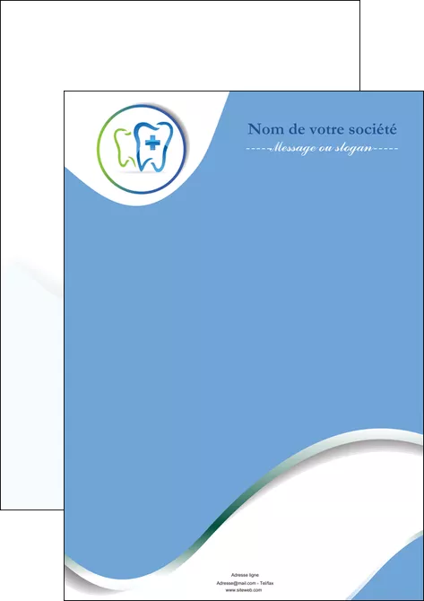 personnaliser maquette affiche dentiste dents dentiste dentier MLIGLU30912