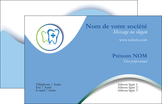 cree carte de visite dentiste dents dentiste dentier MIS30914