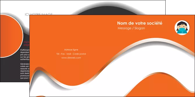 faire depliant 2 volets  4 pages  infirmier infirmiere infirmiere infirmerie blouse MMIF30942