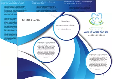 exemple depliant 3 volets  6 pages  dentiste dents dentiste dentier MIFCH30966