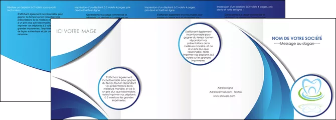 realiser depliant 4 volets  8 pages  dentiste dents dentiste dentier MIFCH30980