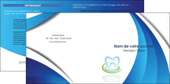 imprimerie depliant 2 volets  4 pages  dentiste dents dentiste dentier MLIGCH30994