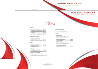 imprimer set de table metiers de la cuisine menu restaurant carte MID31144