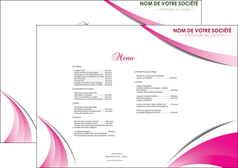 creation graphique en ligne set de table metiers de la cuisine menu restaurant carte MIF31188