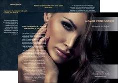 imprimer depliant 3 volets  6 pages  cosmetique coiffeur a domicile salon de coiffure salon de beaute MLGI31270