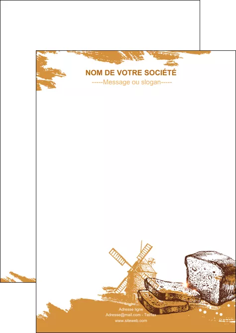 maquette en ligne a personnaliser flyers boulangerie pains boulangerie boulanger MLGI31310