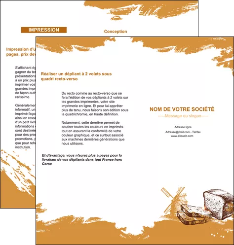 creer modele en ligne depliant 2 volets  4 pages  boulangerie pains boulangerie boulanger MID31324
