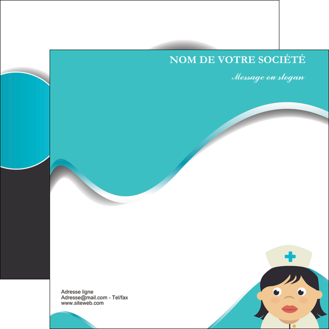 imprimerie flyers infirmier infirmiere infirmiere infirmerie blouse MIF31334