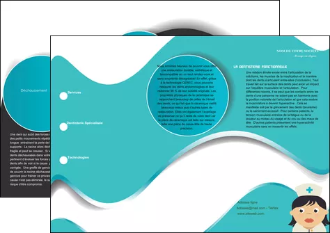 faire depliant 3 volets  6 pages  infirmier infirmiere infirmiere infirmerie blouse MIFBE31338