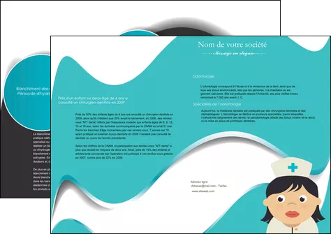 faire depliant 2 volets  4 pages  infirmier infirmiere infirmiere infirmerie blouse MIFBE31356