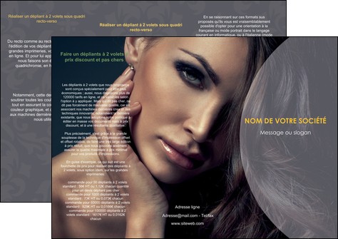 creer modele en ligne depliant 3 volets  6 pages  cosmetique beaute bien etre coiffure MIFCH31374