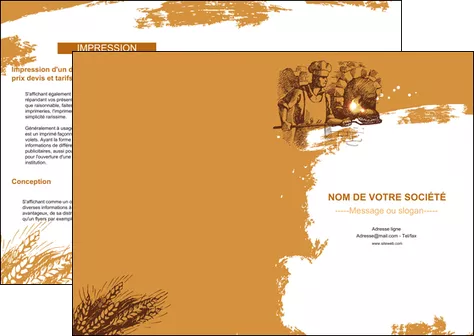 creation graphique en ligne depliant 2 volets  4 pages  boulangerie pains boulangerie boulanger MLGI31406