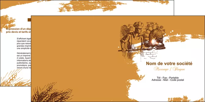 realiser depliant 2 volets  4 pages  boulangerie pains boulangerie boulanger MLGI31422