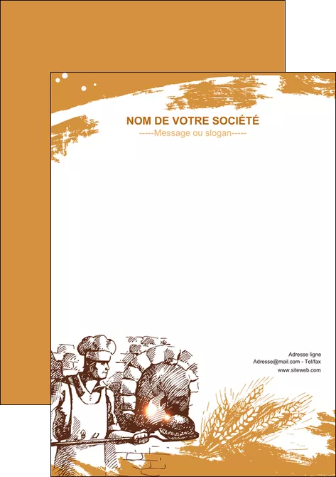 maquette en ligne a personnaliser affiche boulangerie pains boulangerie boulanger MIFBE31442