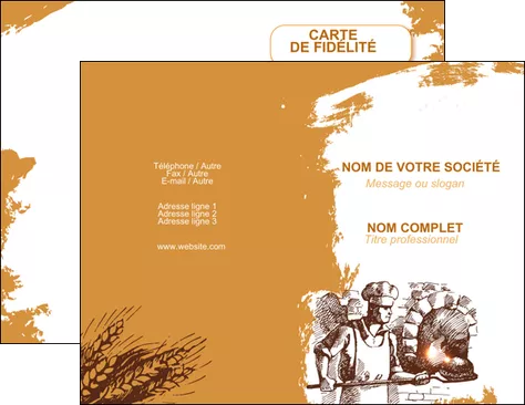 imprimer carte de visite boulangerie pains boulangerie boulanger MLGI31456