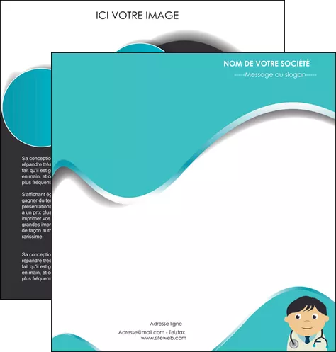 creer modele en ligne depliant 2 volets  4 pages  chirurgien docteur soin soin medical MIFBE31484
