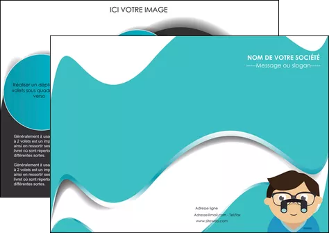 modele depliant 2 volets  4 pages  materiel de sante docteur medecin soins medicales MIFCH31624