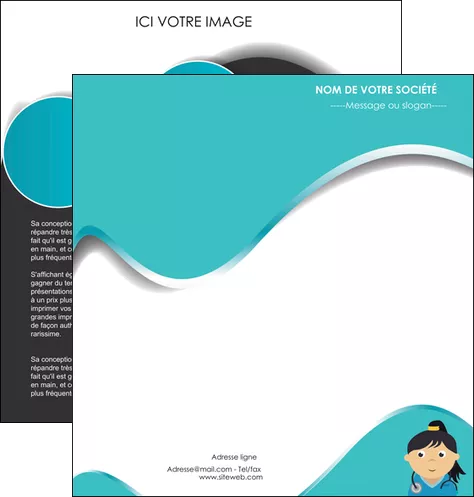 personnaliser maquette depliant 2 volets  4 pages  infirmier infirmiere infirmier infirmerie aide soignant MLGI31698