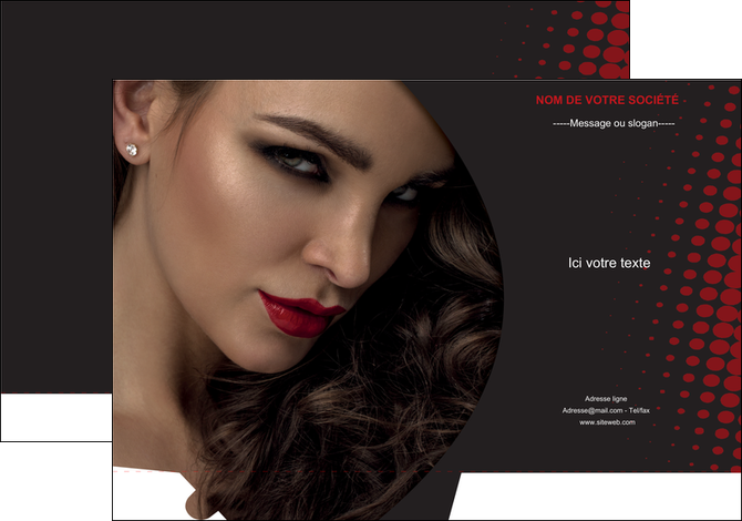 modele en ligne pochette a rabat centre esthetique  coiffeur a domicile salon de coiffure salon de beaute MLIP31770