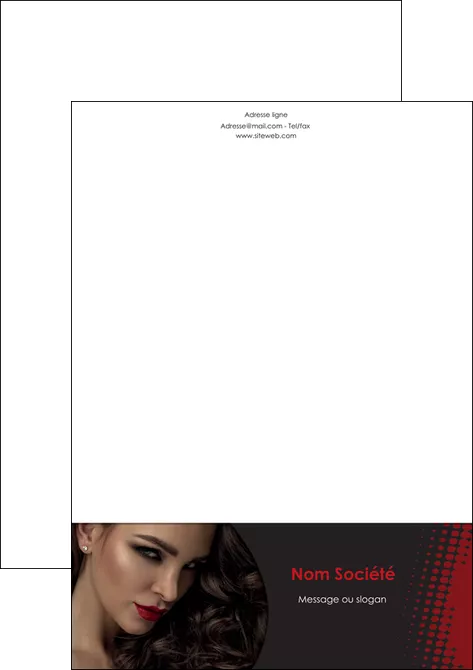 imprimerie tete de lettre centre esthetique  coiffeur a domicile salon de coiffure salon de beaute MLGI31778