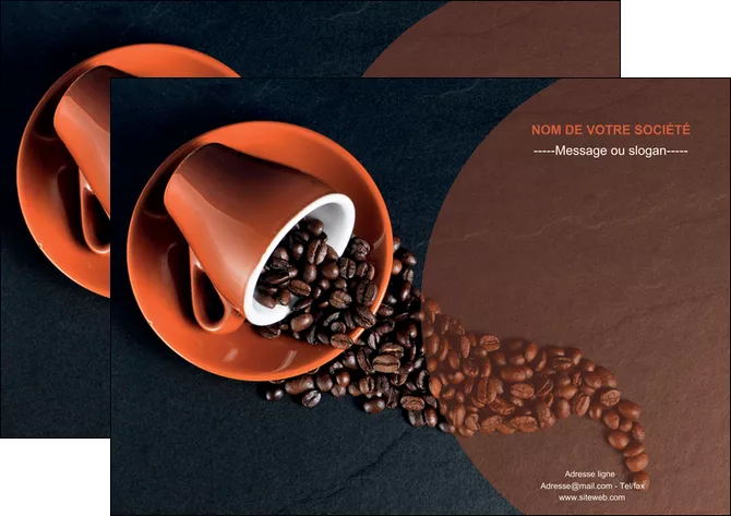 maquette en ligne a personnaliser affiche bar et cafe et pub tasse a cafe cafe graines de cafe MIFCH31836