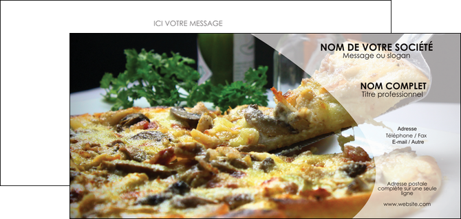 maquette en ligne a personnaliser carte de correspondance pizzeria et restaurant italien pizza pizzeria restaurant italien MLIG31866