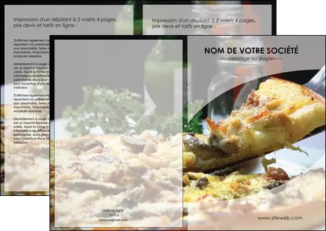 exemple depliant 2 volets  4 pages  pizzeria et restaurant italien pizza pizzeria restaurant italien MLIGLU31876
