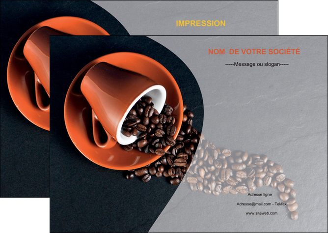 creation graphique en ligne flyers bar et cafe et pub cafe tasse de cafe graines de cafe MLIGBE31902
