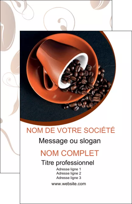 faire carte de visite discotheque et night club cafe tasse de cafe graines de cafe MIFLU31964