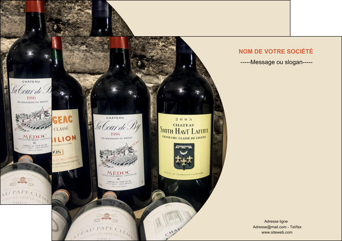 personnaliser maquette affiche vin commerce et producteur caviste vin vignoble MIF32000
