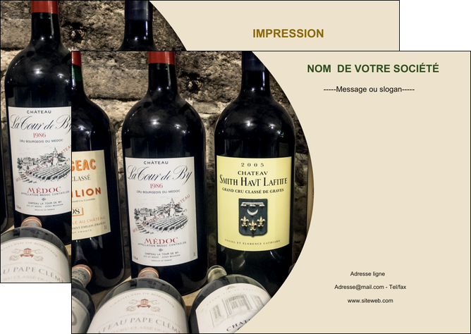 creer modele en ligne flyers vin commerce et producteur caviste vin vignoble MIDCH32004