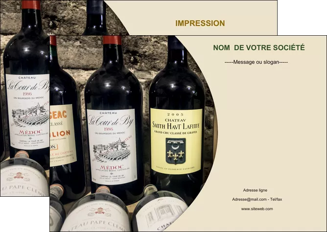 creer modele en ligne flyers vin commerce et producteur caviste vin vignoble MIFBE32004