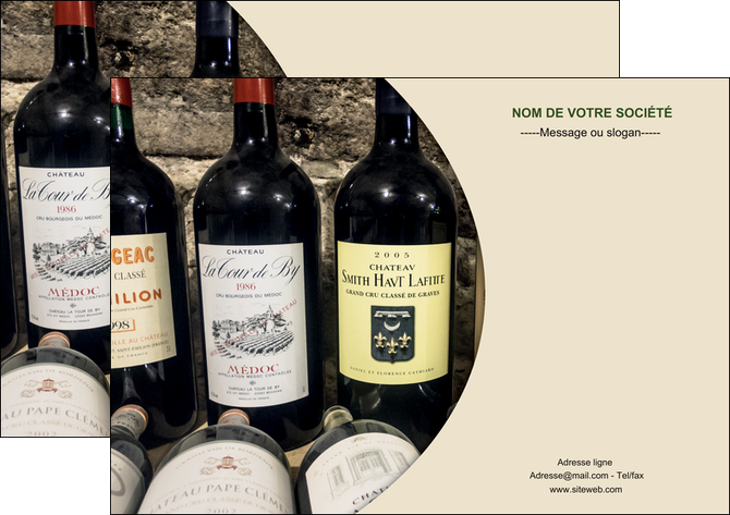 maquette en ligne a personnaliser affiche vin commerce et producteur caviste vin vignoble MIDCH32008