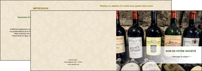 imprimer depliant 2 volets  4 pages  vin commerce et producteur caviste vin vignoble MIFCH32076