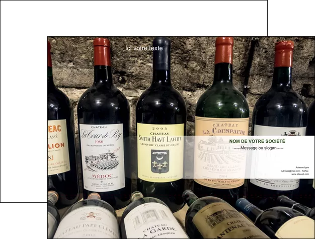 creer modele en ligne pochette a rabat vin commerce et producteur caviste vin vignoble MLIGLU32080