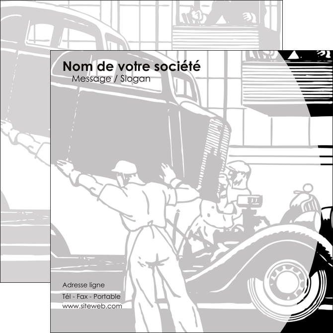 creation graphique en ligne flyers garage concessionnaire automobile reparation de voiture MIDBE32134