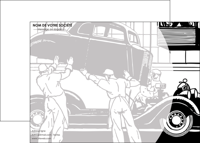 creation graphique en ligne affiche garage concessionnaire automobile reparation de voiture MIFLU32154