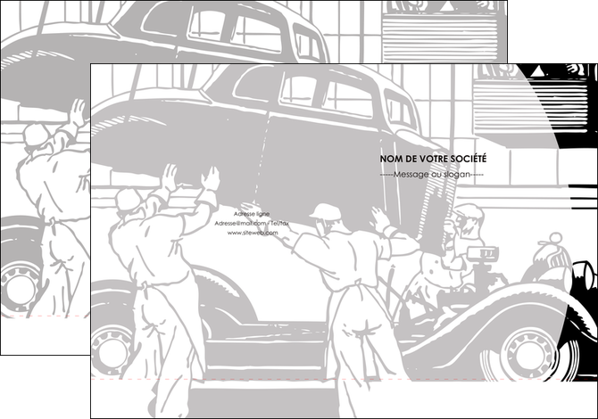 modele pochette a rabat garage concessionnaire automobile reparation de voiture MIDCH32168