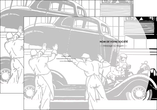 modele pochette a rabat garage concessionnaire automobile reparation de voiture MLGI32168