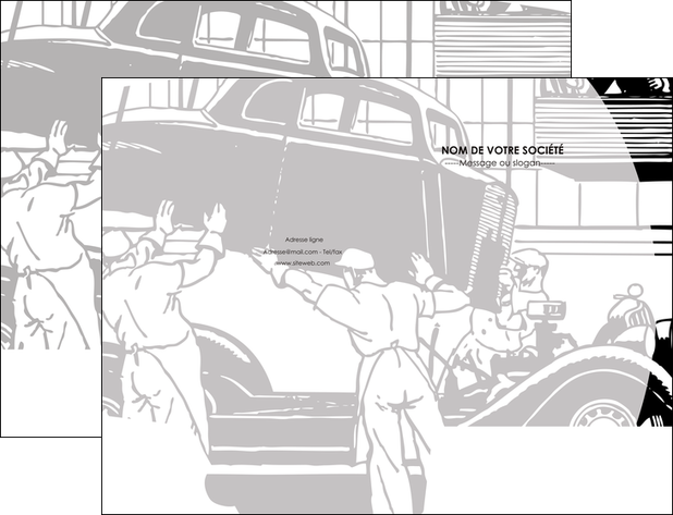 maquette en ligne a personnaliser pochette a rabat garage concessionnaire automobile reparation de voiture MIDCH32170