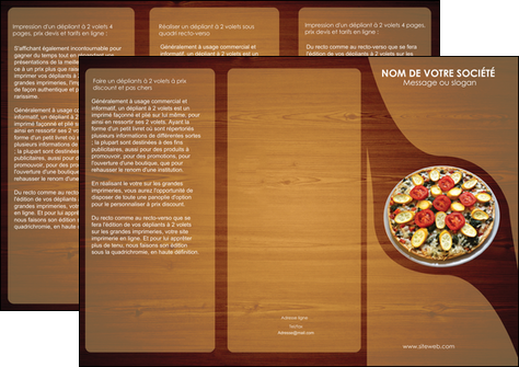 impression depliant 3 volets  6 pages  pizzeria et restaurant italien pizza pizzeria zone tampon MLGI32366